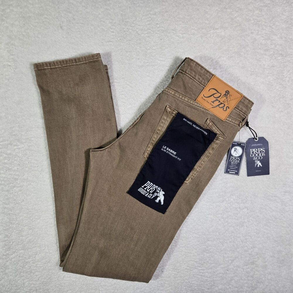 PRPSβ Jeans Le Sabre Slim Straight Fit Mens Size 34x33 Japanese Denim Stretch